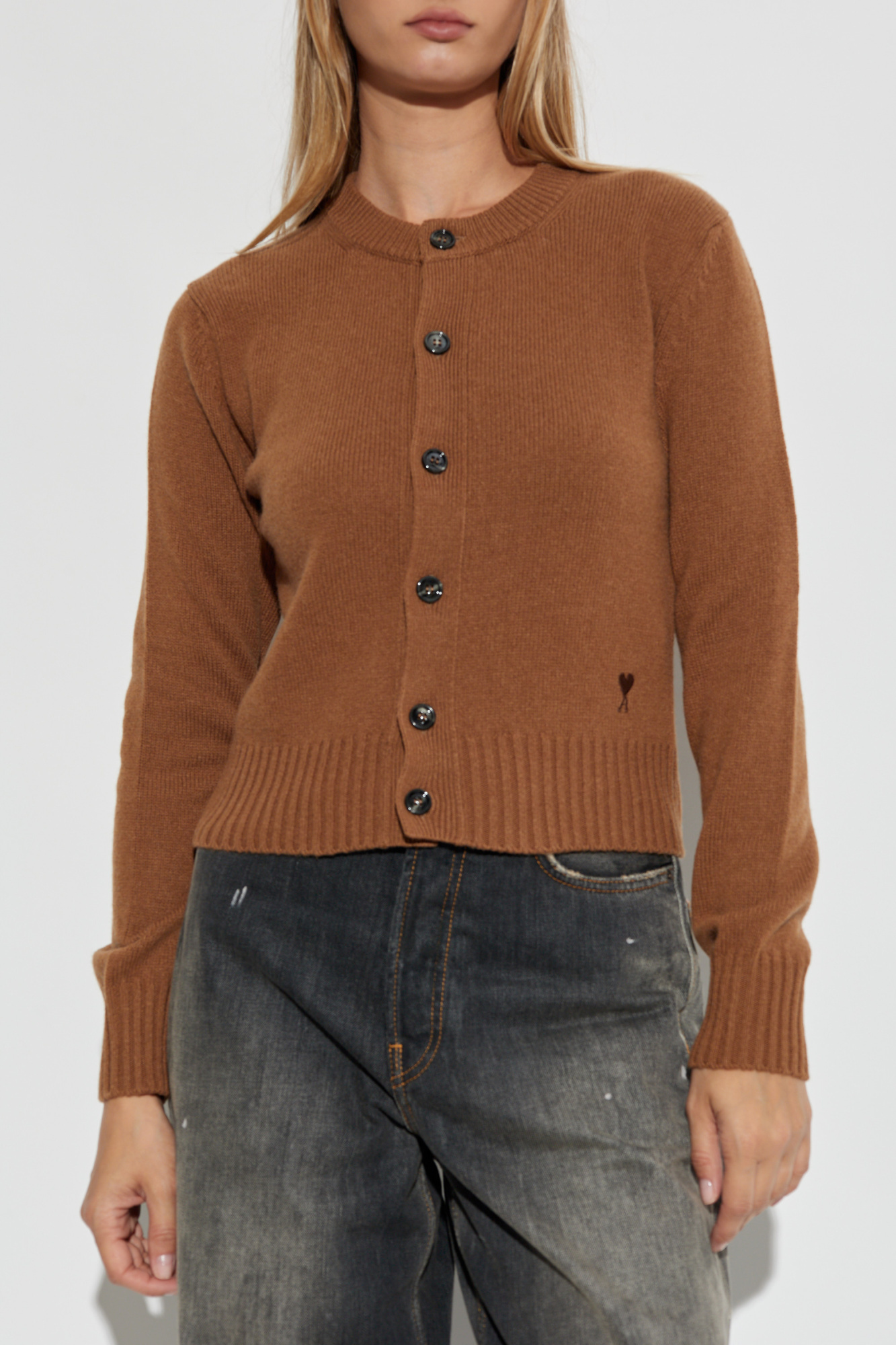 トップス Cashmere Suede Combination Cardigan 2_c3f2a2f8-11c9-4fda-9bdb-